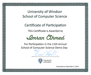 Demo day 2024 Certificate