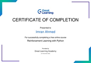 reinforcement learning with python